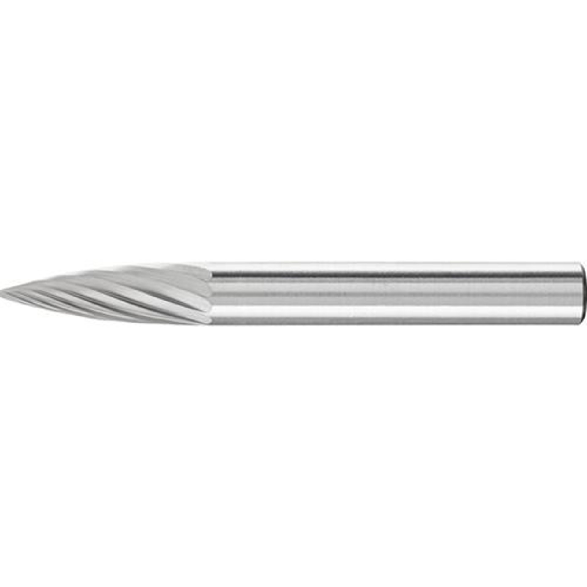 Hartmetallfrässtift (Rotorfräser) DIN 8033 – Schaft-Ø 6 mm, Spitzbogenform SPG, Zahnung 3