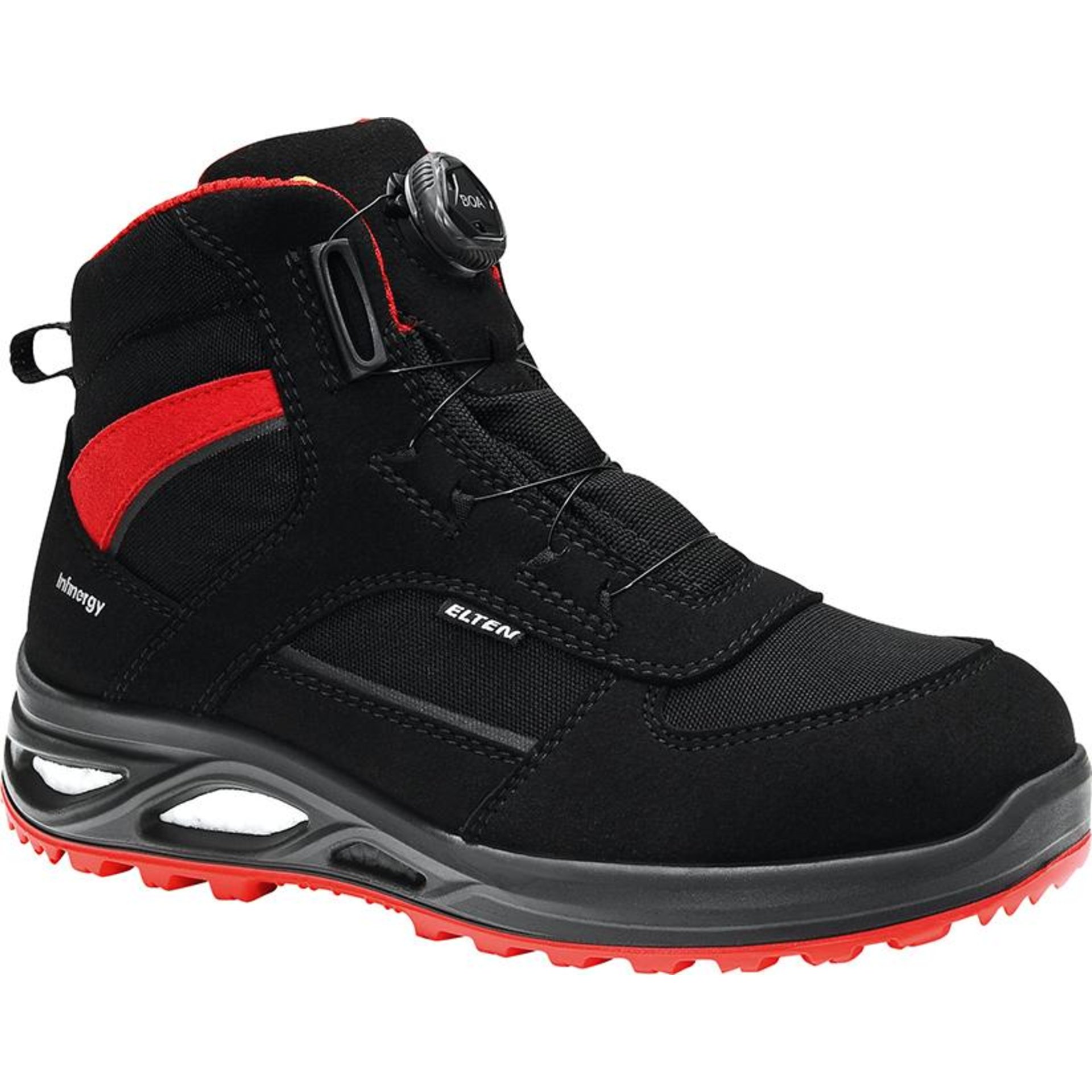 Damen-Sicherheitsschnürstiefel HANNAH XXTL BOA® black-red Mid 746561, S3S ESD
