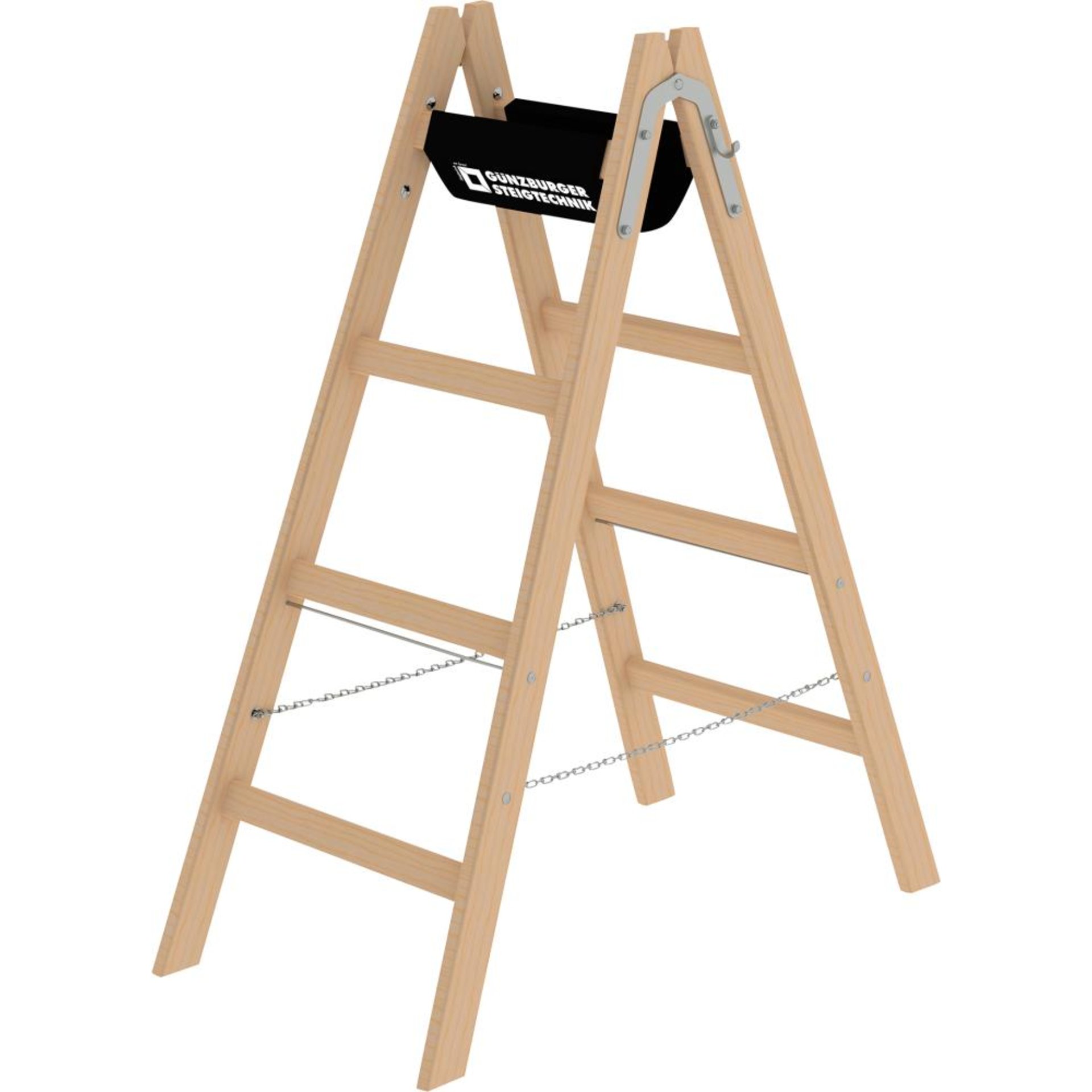 Holz-Sprossen-Stehleiter