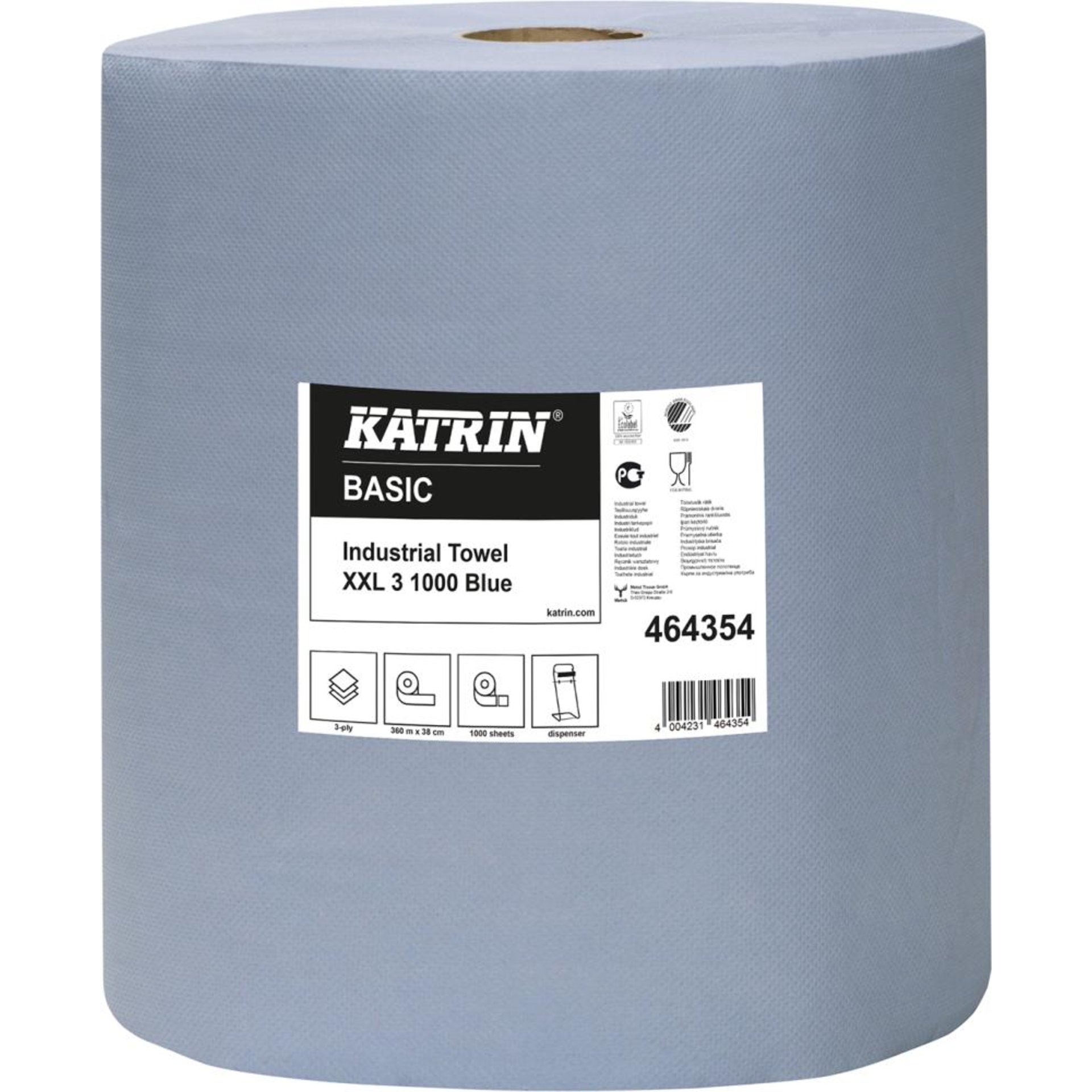 K-Rolle blau 3-lagig 38x36cm 1000 Blatt