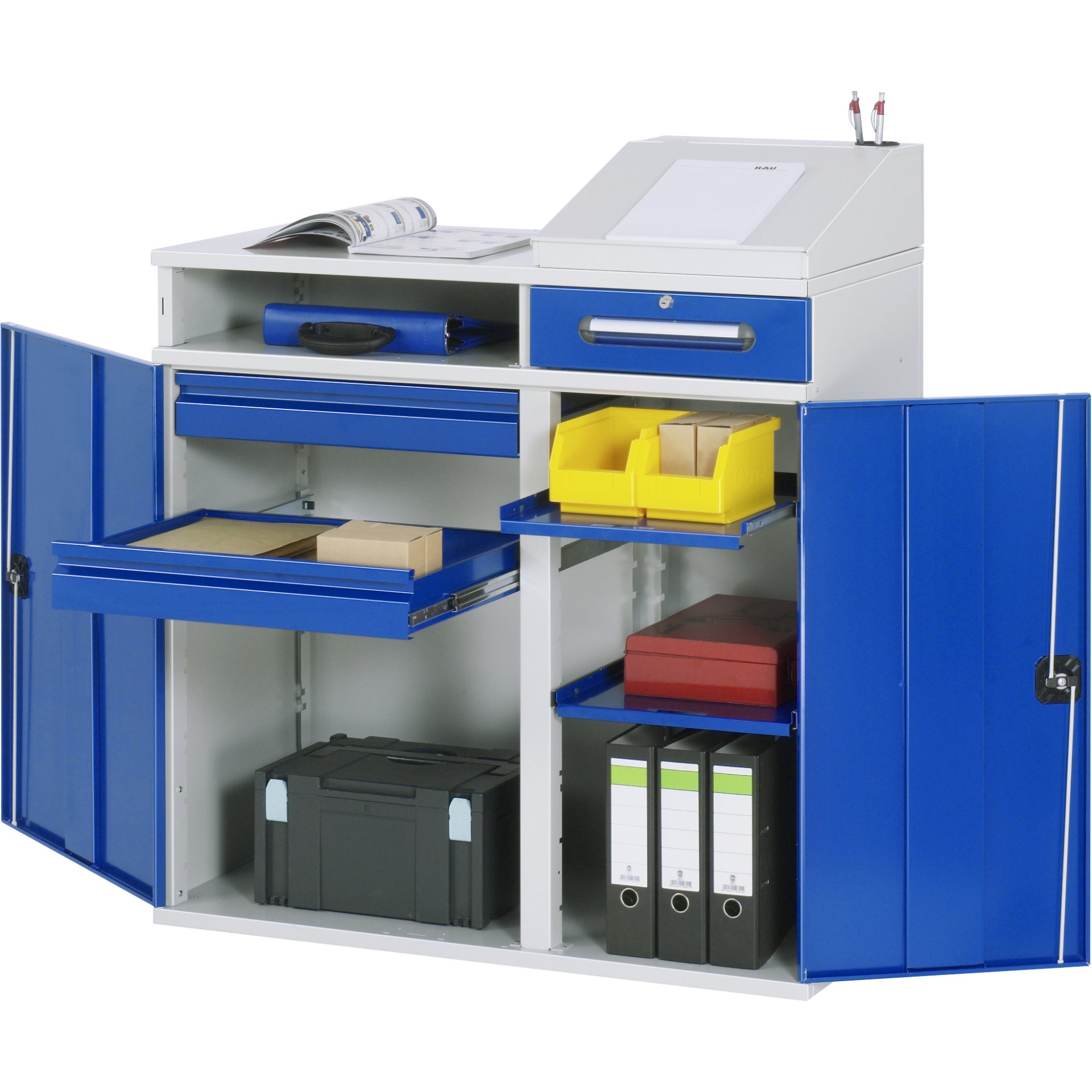 Beistellschrank Stehpult 07T, B1100xT520xH1060/1110/1220mm, stationär