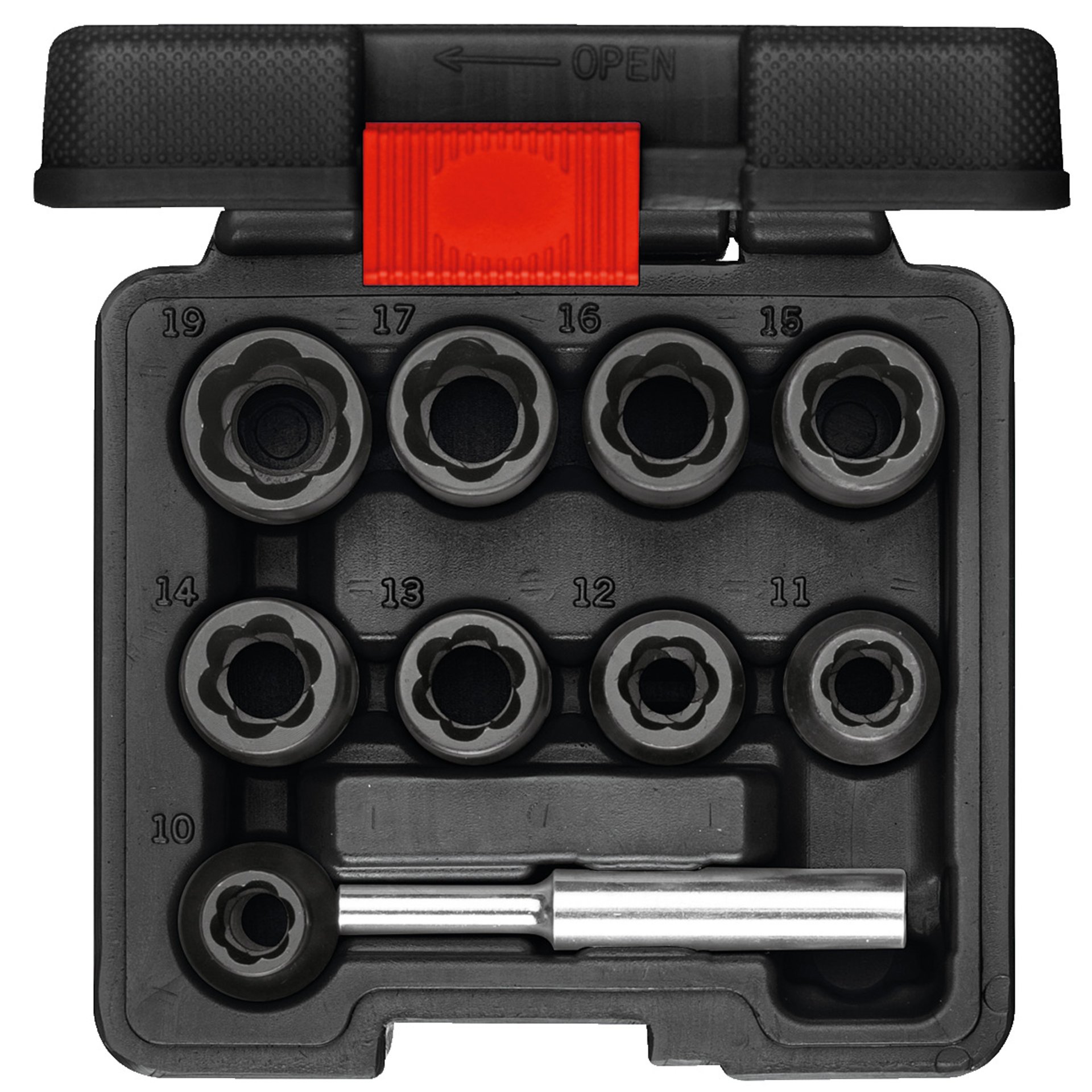 R68003010 Spiralnutenausdreher 1/2" 10-19mm 10-teilig