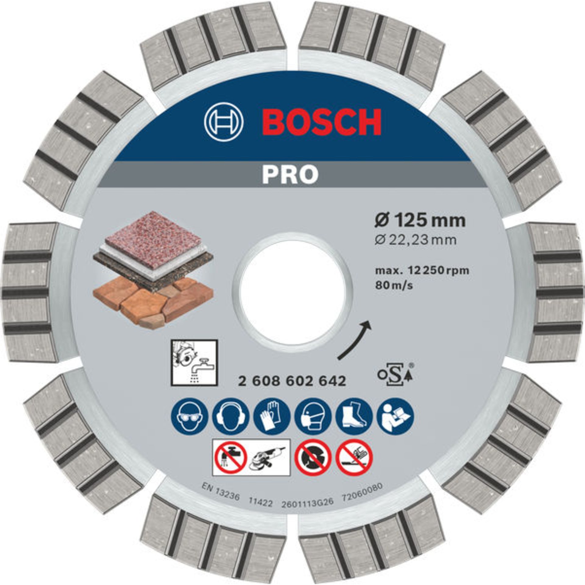 PRO Multi Material Diamanttrennscheibe, 125 x 22,23 x 2,2  mm