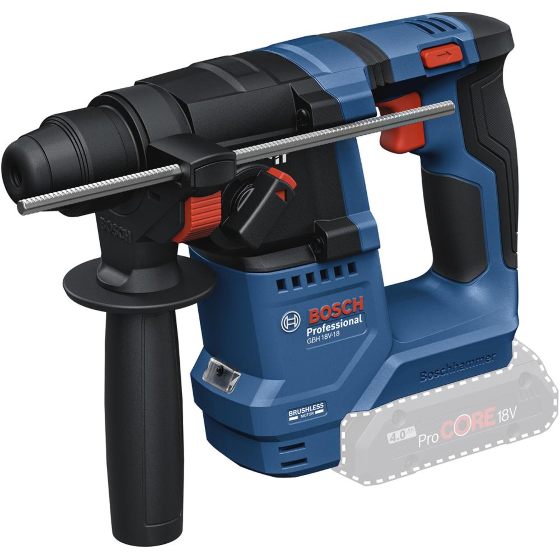 Akku-Kombihammer solo GBH 18V-18 Bosch ohne Akku ohne Ladegerät Karton