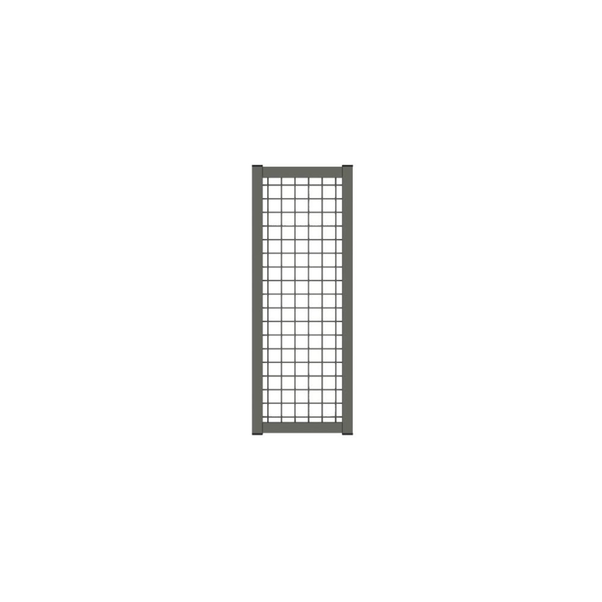 Aufsatzelement Trennwandsystem Vario B280xH750 mm RAL 7037 Drahtgitter