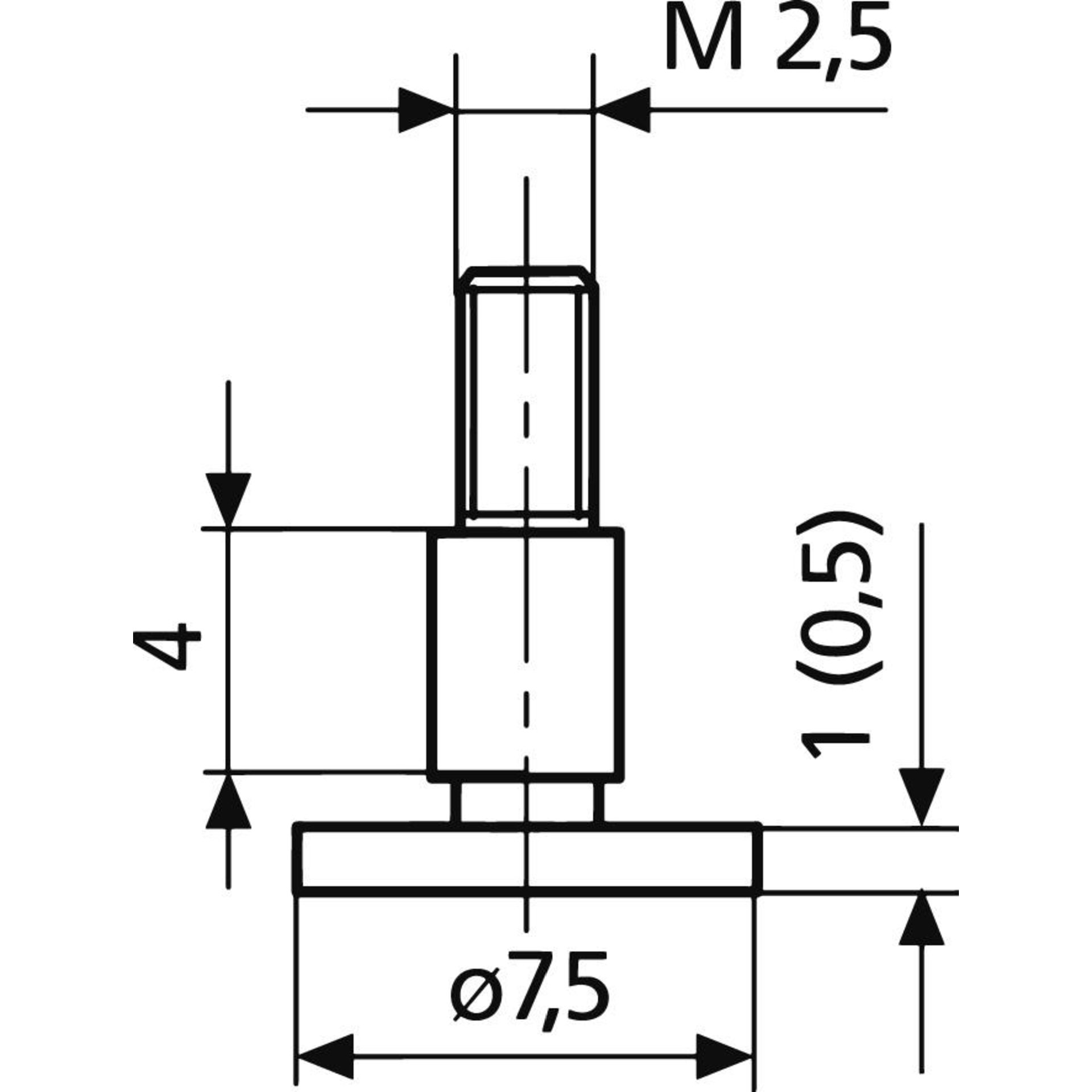 Tellermesseinsatz 7,5x1,0mm MAHR