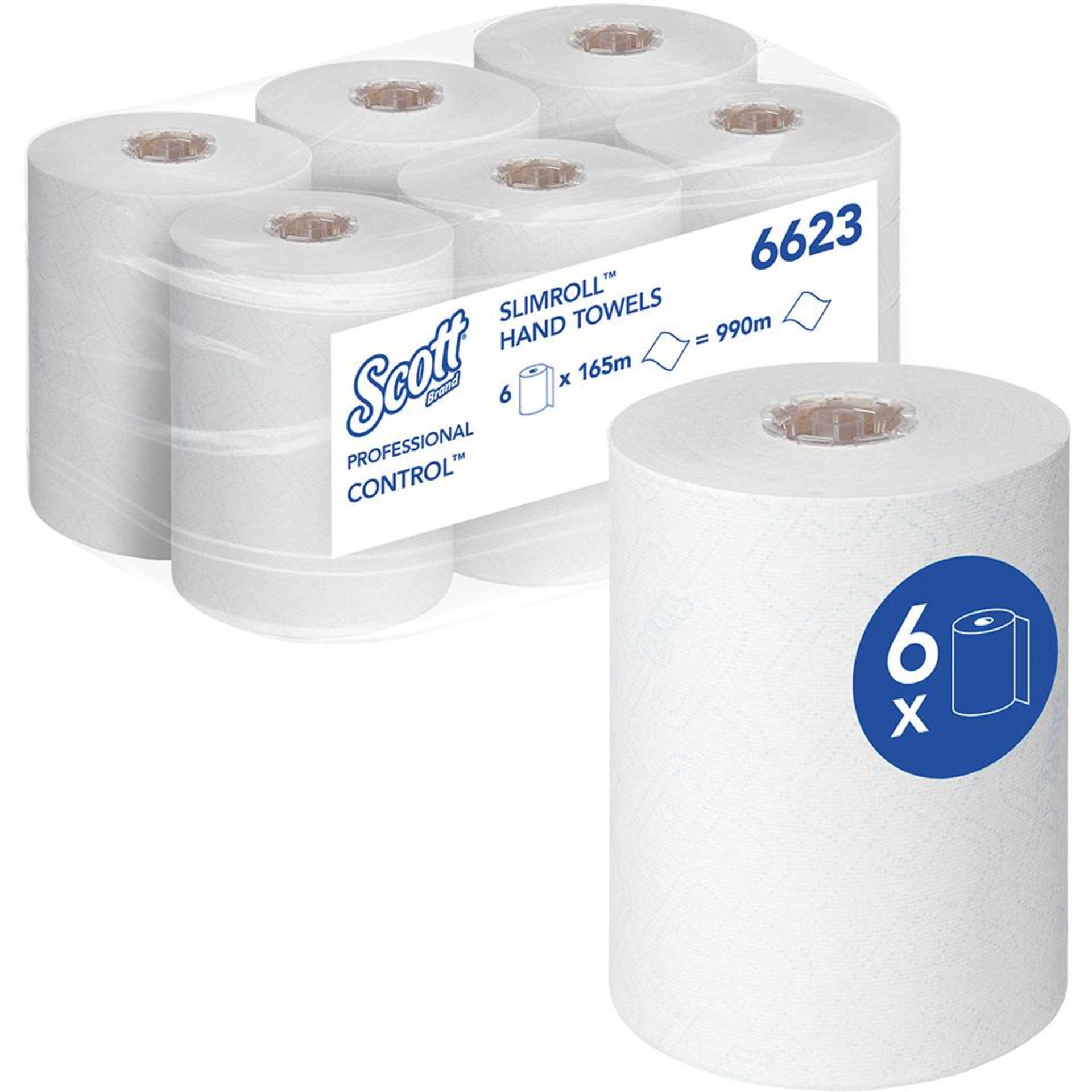 ScottControl 6623 weiß 1-lagig L165mxB198mm Rollenhandtuch 6 Rollen/KT