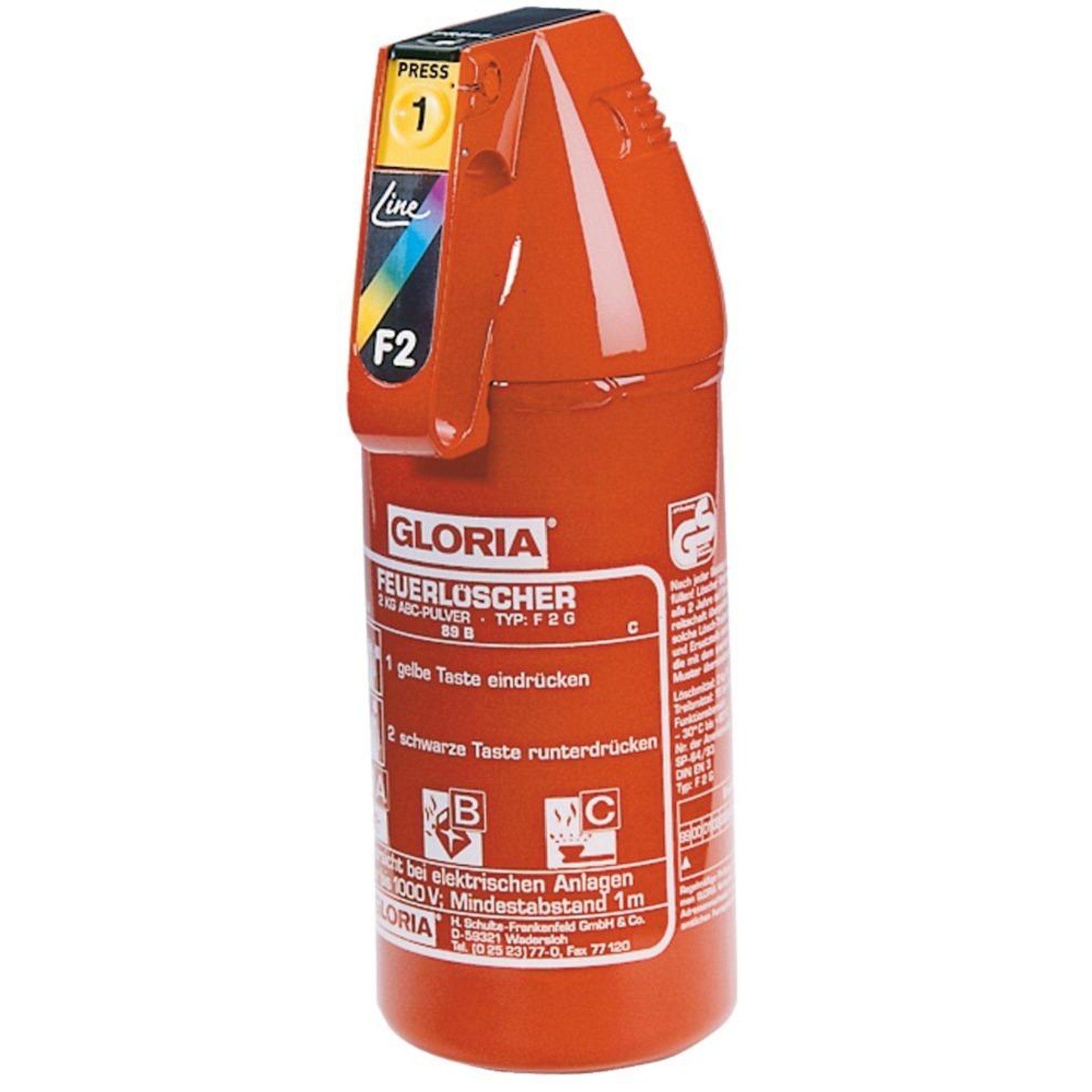 Auto-Pulverlöscher 2 kg F 2 G Gloria
