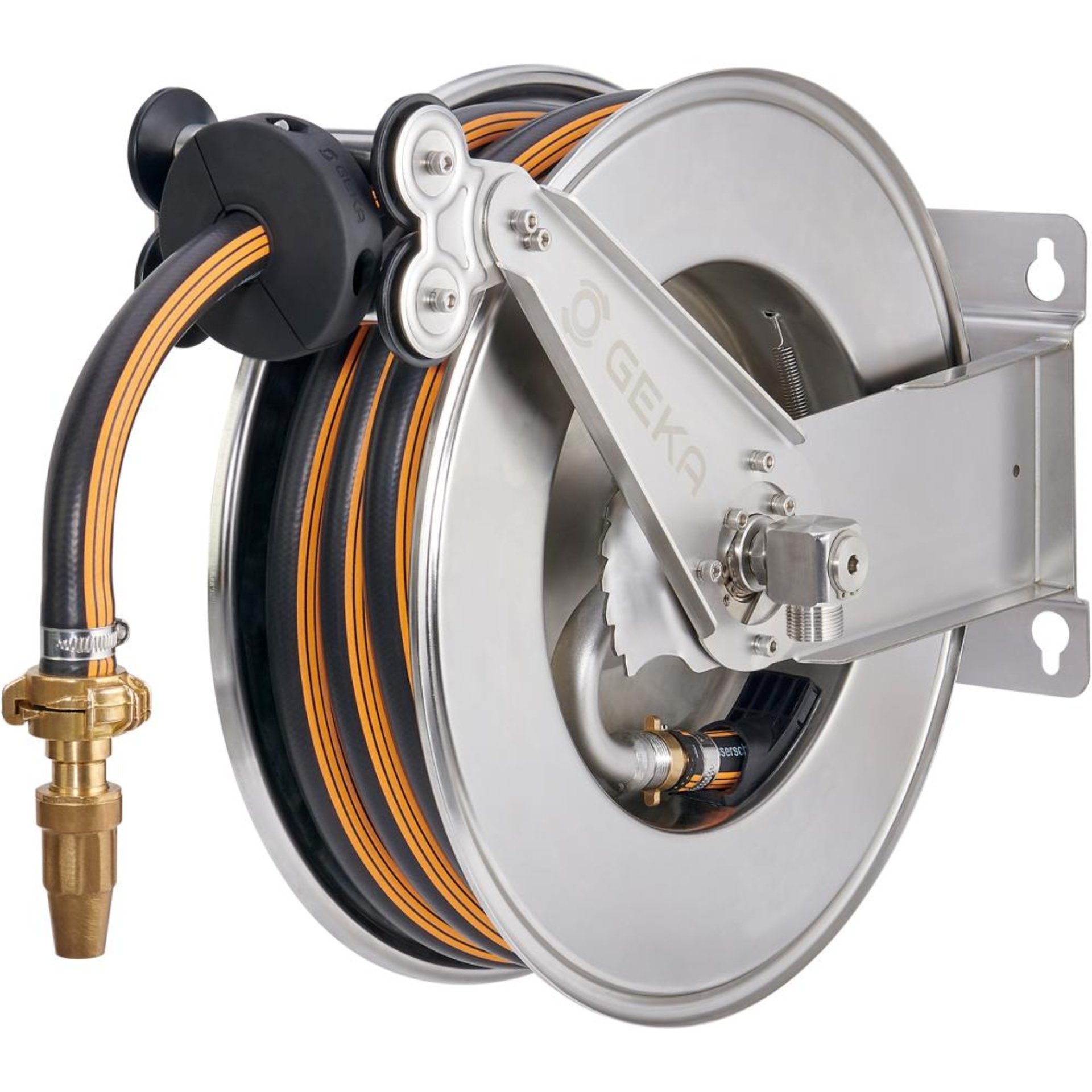 GEKA plus automatischer Schlauchaufroller EA15GSKEdelstahl, inkl. 11m EPDM-Schlauch 3/4" & Arm.