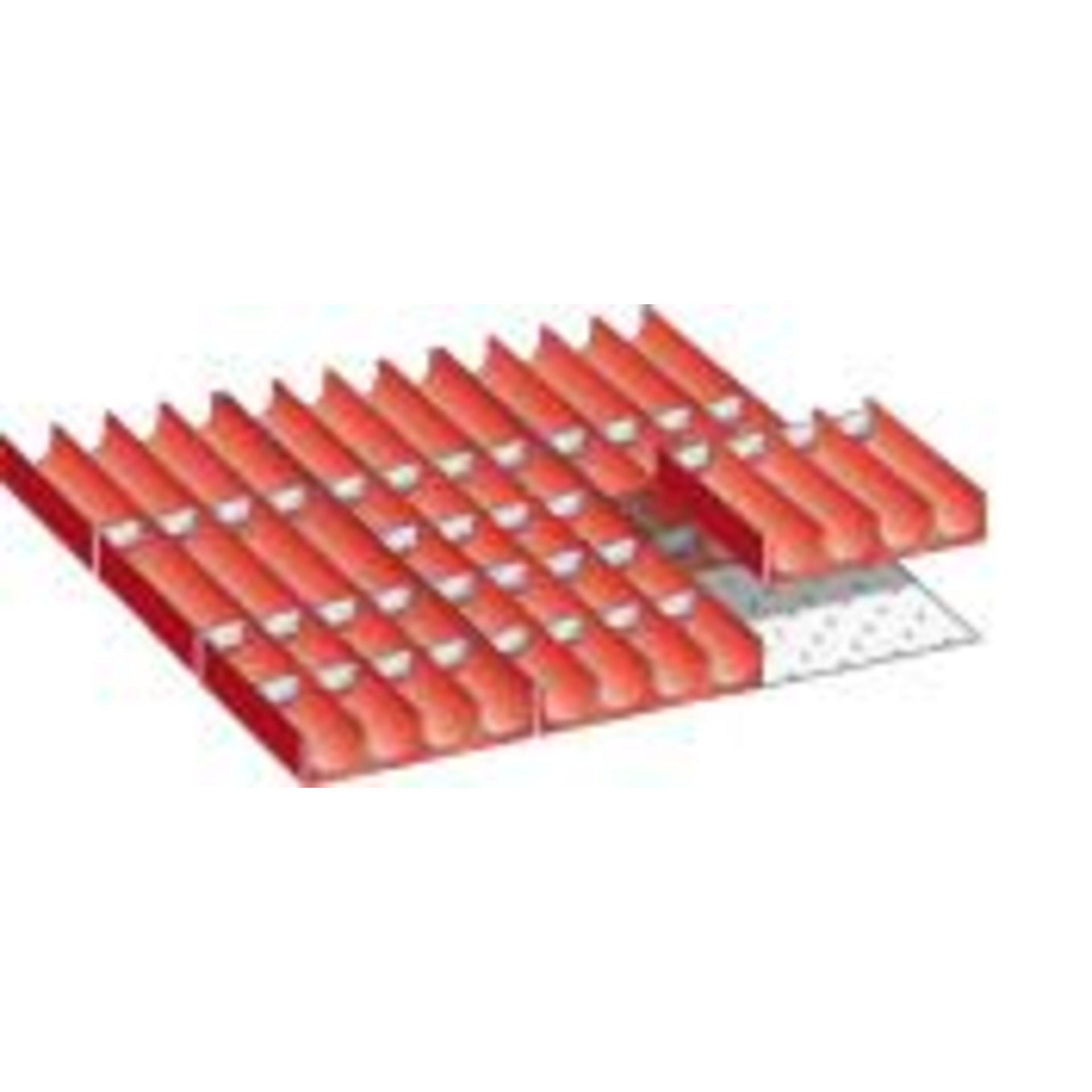 Mulden, 27 x 27 E, Schubladen-Einteilungsmaterial
